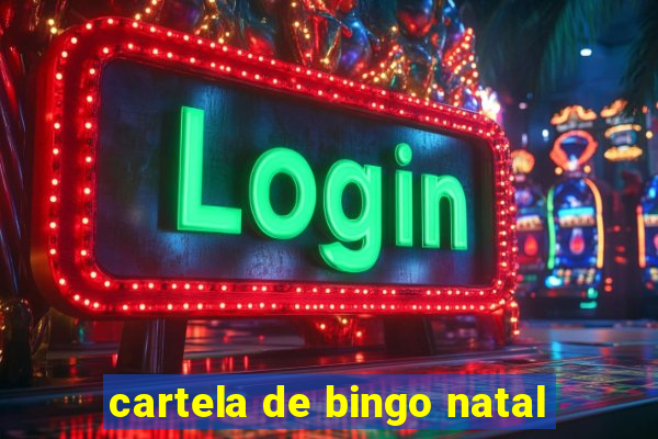 cartela de bingo natal